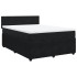 Cama box spring con colchón terciopelo negro 140x190