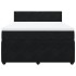 Cama box spring con colchón terciopelo negro 140x190