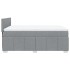 Cama box spring con colchón tela gris claro 160x200