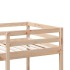 Cama alta sin colchón madera maciza de pino 90x190