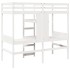 Cama alta sin colchón madera maciza de pino blanco 75x190