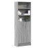 Aparador con LED madera ingeniería gris Sonoma 69x32,5x200