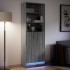 Aparador con LED madera ingeniería gris Sonoma 69x32,5x200