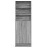 Aparador con LED madera ingeniería gris Sonoma 69x32,5x200
