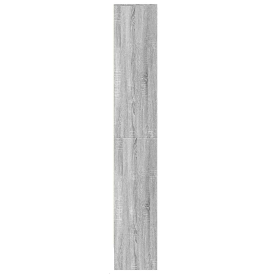 Aparador con LED madera ingeniería gris Sonoma 69x32,5x200