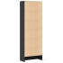 Aparador con LED madera de ingeniería negro 69x32,5x200