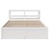 Estructura de cama con cabecero madera pino blanco 140x200