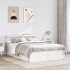 Estructura de cama con cabecero madera pino blanco 140x190