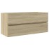 Set de muebles de baño 2 pzas cerámica y madera de