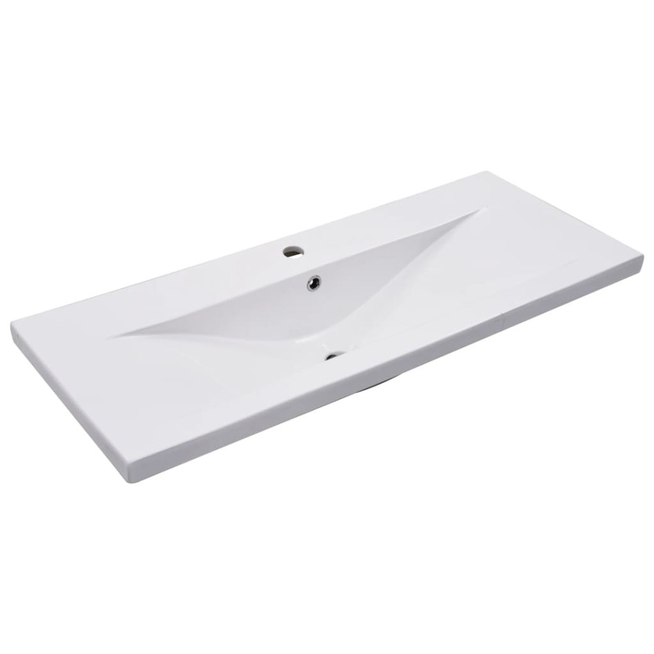 Set de muebles de baño 2 pzas cerámica y madera de