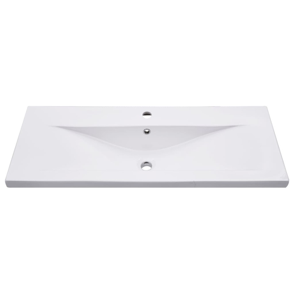 Set de muebles de baño 2 pzas cerámica y madera de