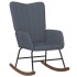 Silla mecedora de terciopelo gris