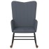 Silla mecedora de terciopelo gris