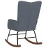 Silla mecedora de terciopelo gris