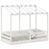 Cama para niños con techo madera de pino blanco 80x160