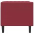 Sillón Chesterfield de cuero artificial rojo