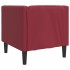 Sillón Chesterfield de cuero artificial rojo