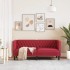 Sofá Chesterfield de 2 plazas cuero artificial rojo
