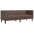 Sofá Chesterfield de 3 plazas cuero artificial