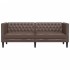 Sofá Chesterfield de 3 plazas cuero artificial