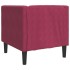 Sillón Chesterfield de terciopelo artificial rojo
