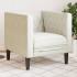 Sillón Chesterfield de terciopelo blanco