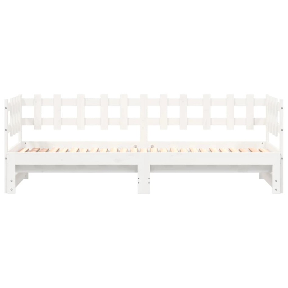 Sofá cama extraíble madera maciza de pino blanco 2x(90x200)