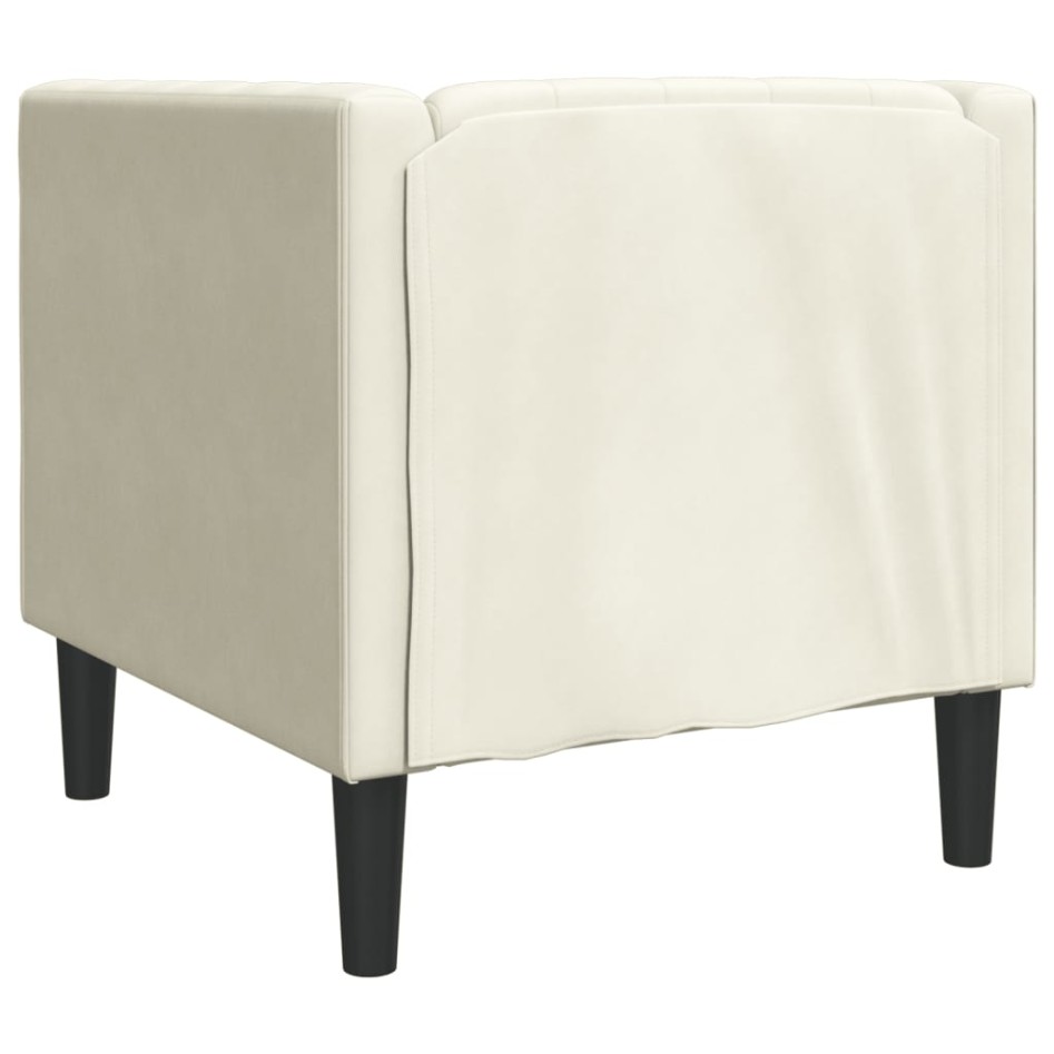 Sillón Chesterfield de terciopelo blanco