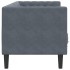 Sofá Chesterfield 3 plazas con cojines terciopelo gris