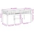 Cama de niños sin colchón madera maciza pino marrón 80x200