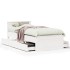 Cama sin colchón y cabecero madera maciza pino blanca 75x190