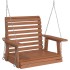 Silla columpio jardín con cadenas de metal madera abeto