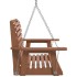 Silla columpio jardín con cadenas de metal madera abeto