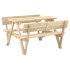 Mesa de picnic para 4 niños agujero para sombrilla madera