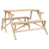 Mesa de picnic bancos 2 en 1 convertible madera maciza