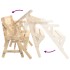Mesa de picnic bancos 2 en 1 convertible madera maciza