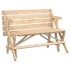 Mesa de picnic bancos 2 en 1 convertible madera maciza