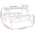 Mesa de picnic bancos 2 en 1 convertible madera maciza