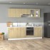 Set muebles de cocina 8 pzas madera de ingeniería roble