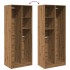 Armario de madera de ingeniería roble artesanal 80x50x200