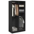 Armario de madera contrachapada negro 100x50x200