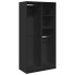 Armario de madera contrachapada negro 100x50x200