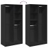 Armario de madera contrachapada negro 100x50x200