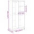 Armario de madera contrachapada negro 100x50x200