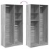 Armario de madera contrachapada gris Sonoma 100x50x200