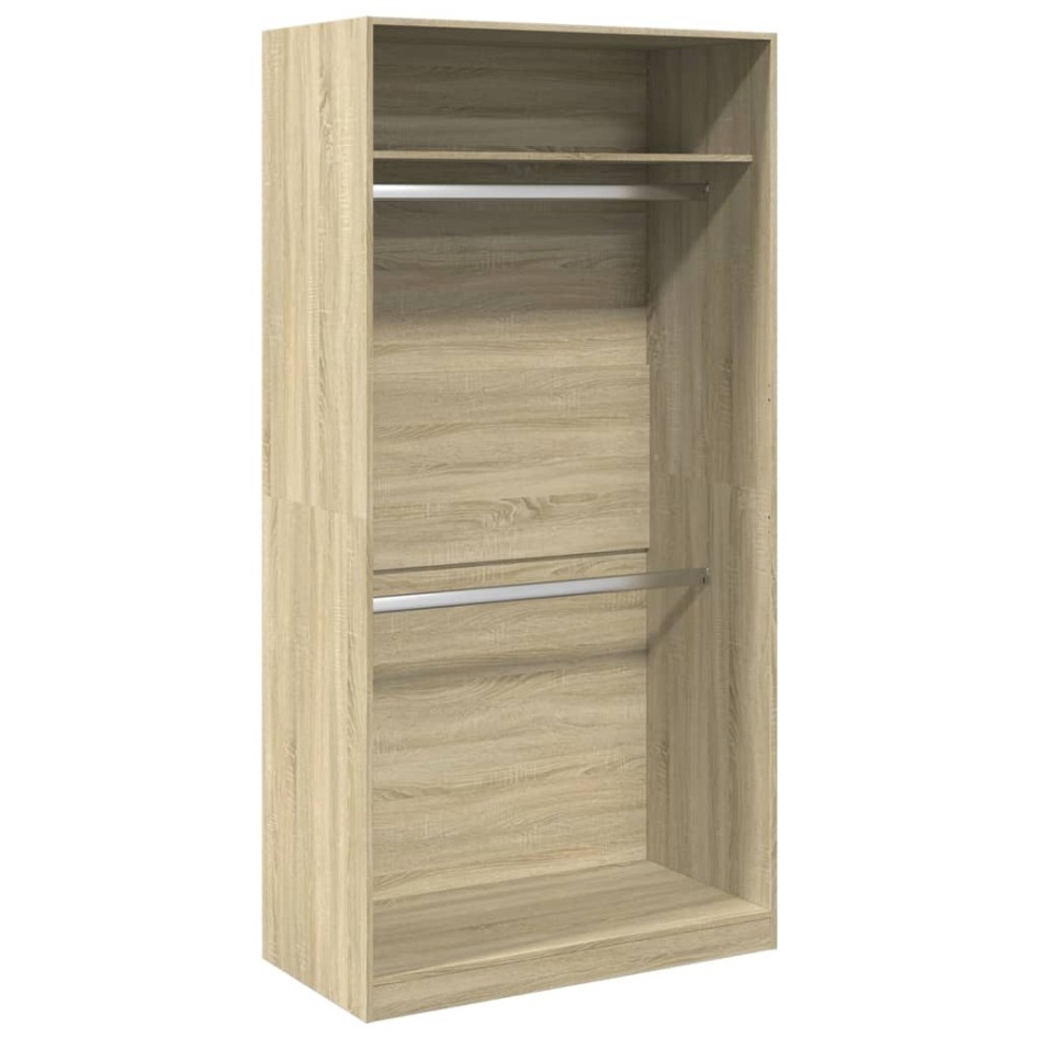Armario madera contrachapada color roble Sonoma 100x50x200