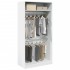 Armario de madera contrachapada blanco 100x50x200