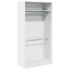 Armario de madera contrachapada blanco 100x50x200