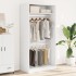 Armario de madera contrachapada blanco 100x50x200