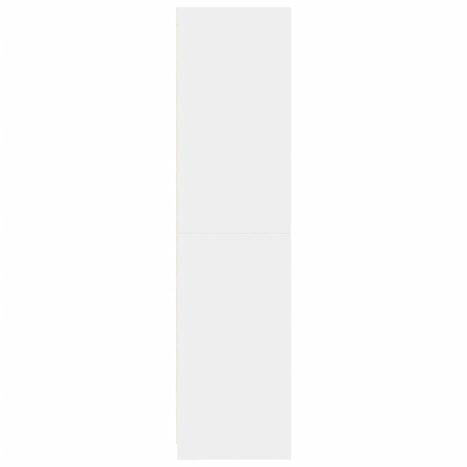 Armario de madera contrachapada blanco 100x50x200